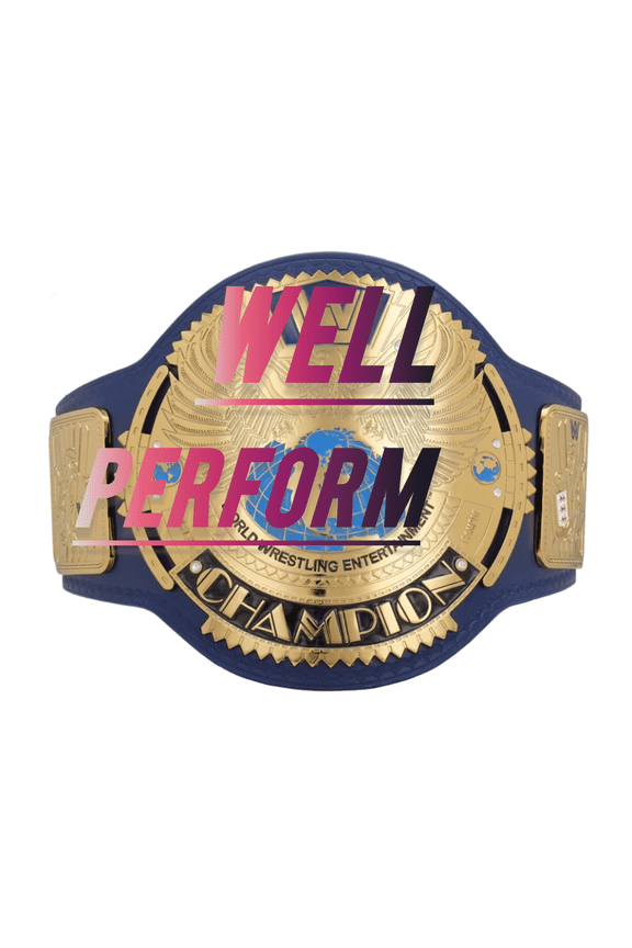 Blue WWE Big Eagle Championship Replica Title Belt, World Wrestling Entertainment Belt - Adult Size Adjustable Strap - 52 Inches