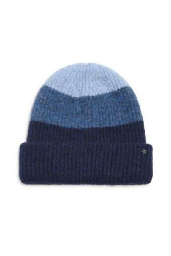 Star Charm Color Block Beanie