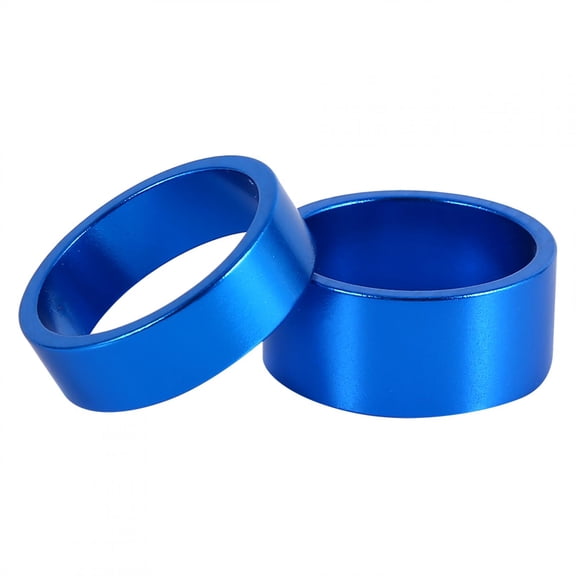 Blue Bike Headset Spacer Set 4 Pcs 5mm 10mm 15mm 20mm Aluminum Alloy Front Stem Fork Washer Kit