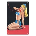 thumbnail image 1 of Blue Bikini - Eyeful Magazine Cover January 1945 - Vintage Pin Up Girl Print by Peter Driben - 8 x 12 inch Vintage Metal Tin Sign, 1 of 4