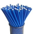thumbnail image 1 of Blue Biodegradable Paper Straws co-Friendly Biodegradable Drinking Straws Bulk for Party Supplies, Bridal/Baby Shower, Birthday, Mixed Drinks, Weddings, Restaurant, Food Service, Drink Stirrer, 1 of 1