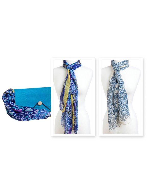 Blue Birch Box & Scarf Set, 2 Assorted