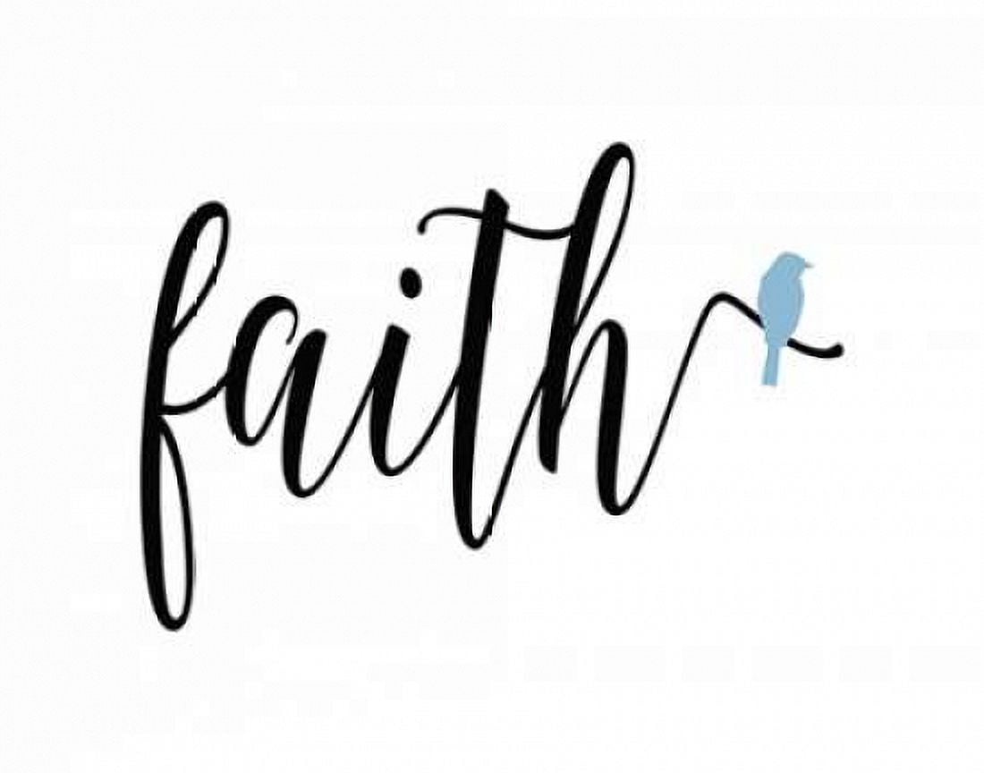 Blue Bird Faith Canvas Art - Tara Moss (22 x 28)