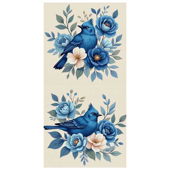 Blue Bird Floral Design Banner Background Backdrop Party Decorations Photography Props Garden Party Spring Celebration Home Decor