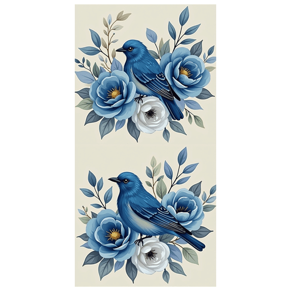 Blue Bird Floral Design Banner Background Backdrop Party Decorations Photography Props Garden Party Spring Celebration Home Decor