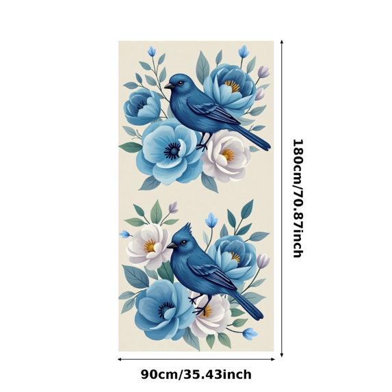 Blue Bird Floral Design Banner Background Backdrop Party Decorations Photography Props Garden Party Spring Celebration Home Decor