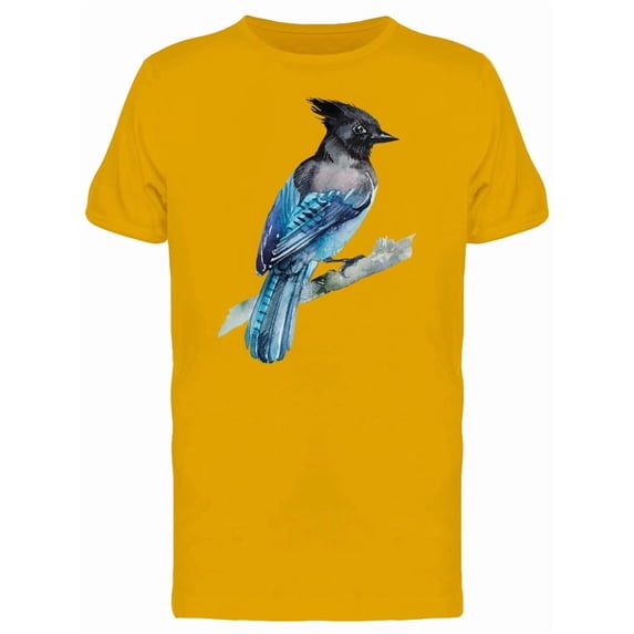 Blue Bird Watercolor T-Shirt Men -Image by Shutterstock, Male XX-Large