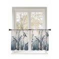 thumbnail image 1 of Blue Birds Sheer Curtains 2 Panels Set Birch Tree Spring Animal Lihgt Filtering Rod Pocket Voile Drape, Semi Sheer Window Curtains for Bedroom Living Room, 52"x45", 1 of 5