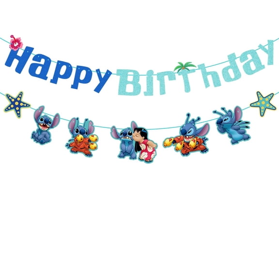 Blue Birthday Decorations Banner ,Supplies for Party Celebrations