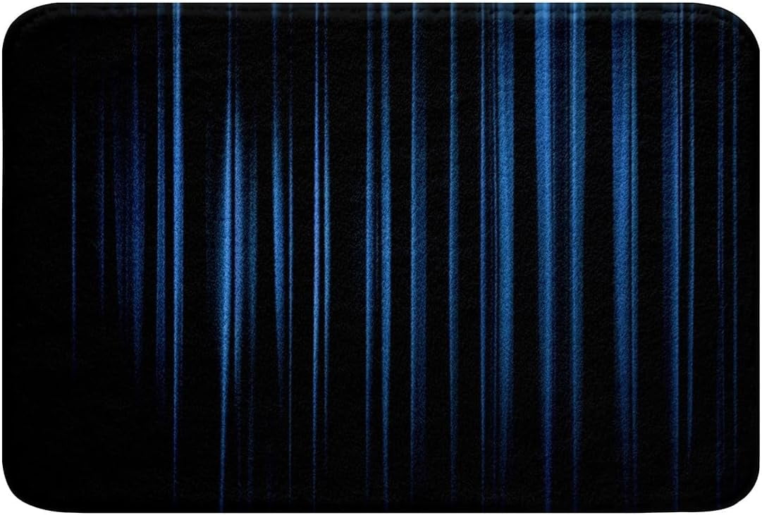 Blue and Black Bath Mats Geometric Abstract Ombre Bathroom Mats Rugs