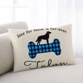 thumbnail image 1 of Blue Black Buffalo Checkered Throw Pillow Covers, Bones Cute Dogs Pets Soft Breathable Pillow Cases with Invisible Zipper for Sleeping, Toddler Pillowcases for Couch Bed Sofa Chair 12x20 Inches, 1 of 9