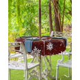 thumbnail image 1 of Blue Black Christmas Outdoor Tablecloth - 54x54 Inch Square Dining Table Cover, Xmas Snowflake Winter Waterproof Outdoor Table Cloth with Umbrella Hole & Zipper for Picnic/Patio/Party, 1 of 5