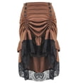 thumbnail image 1 of Blue Black Floral Lace Ruffles Mermaid Vintage Long Skirt Sexy Victorian Steampunk Clothing Plus Size Gothic Skirts Womens -Brown-L, 1 of 3