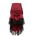 thumbnail image 1 of Blue Black Floral Lace Ruffles Mermaid Vintage Long Skirt Sexy Victorian Steampunk Clothing Plus Size Gothic Skirts Womens -Wine Red-L, 1 of 3