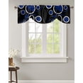 thumbnail image 1 of Blue Black Geometric Abstract Lines Kitchen Valance Curtain Window Valance for Living Room Bedroom Tie Up Valance Curtain, 1 of 6