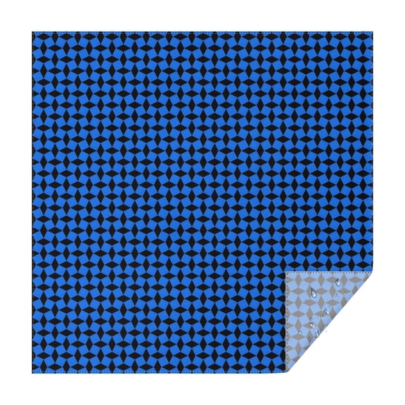 Blue Black Geometric Pattern Square Tablecloth,Waterproof Square Table Cover,Wipeable Spillproof Washable Table Cover for Home Kitchen Party Decor 42"X42"(107x107cm)