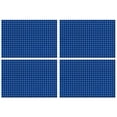thumbnail image 1 of Blue Black Geometric Pattern Summer Placemats Table Placemats Set Of 4-Linen Kitchen Washable Placemats Table Mats 11.8"x17.7" Non-Slip Heat Resistant, 1 of 6