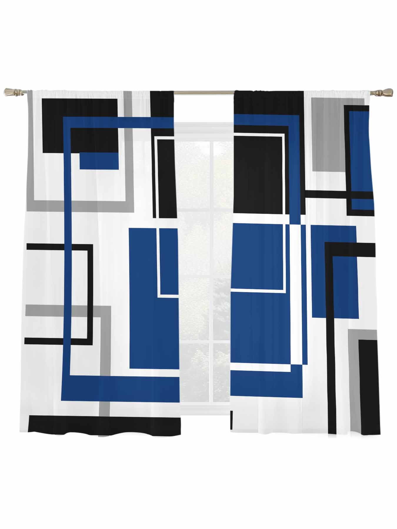 Black And Blue Curtainsnull