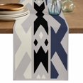 thumbnail image 1 of Blue Black Geometric Table Runner 90 Inches, Modern Abastract Minimalist Lines Grey Bed Runner Dresser Scarves Tabletop for Indoor Outdoor Parties/Ceremony/Banquet, 13" x 90", 1 of 9