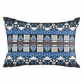 thumbnail image 1 of Blue Black Geometric Throw Pillow Cover 20 x 26 Inch Decorative Pillow Cover Modern Aztec Abstract Pattern Lumbar Pillowcase Seasonal Rectangle Cushion Case for Couch Sofa Bed Living Room, 1 of 7