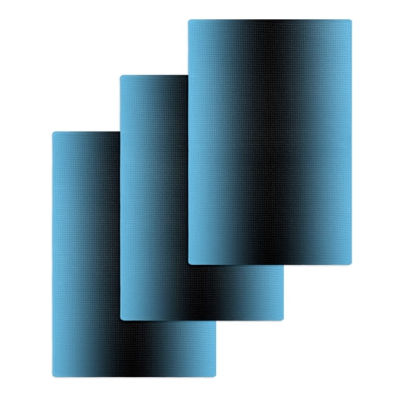 Blue Black Ombre Hand Towels Set, Waffle Weave Kitchen Towels 3 Pieces, Modern Gradient Abstract Art Microfiber Hair Face Bath Tea Towel Absorbent Quick Drying Cleaning Dish Cloths, 15.7"x23.6"