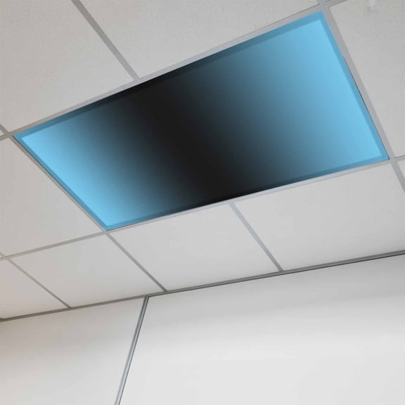 Blue Black Ombre Magnetic Fluorescent Light Covers for Ceiling Lights 2 x 4 Feet, Modern Gradient Abstract Art Office Classroom Kitchen Drop Ceiling Light Covers Lighting Filters Shade Panel 1 Pack