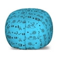 thumbnail image 1 of Blue and Black Storage Toy Bag Chair, Doodle Style Cinema Movie Theater Camera Seat Popcorn Clapper, Stuffed Animal Organizer Washable Bag, Large Size, Pale Blue and Black, by Ambesonne, 1 of 3