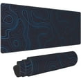 thumbnail image 1 of Blue Black Topographic Mouse Pad Large Gaming Desk Mat Pads Computer Mousepad XL Long Non-Slip Laptop Keyboard Mat for Office Home Travel 31.5"L*11.8"W, 1 of 6