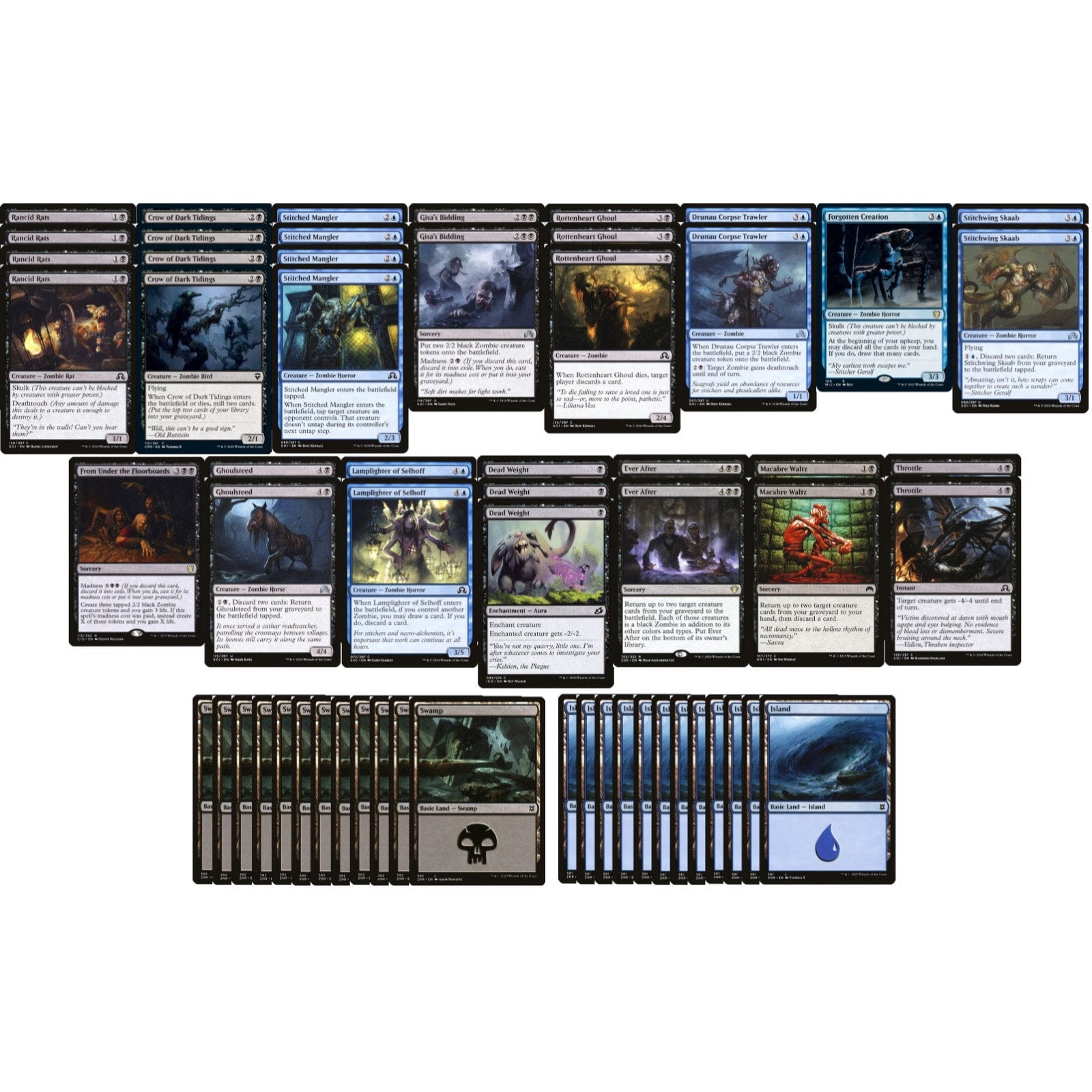 Mono Black Vampire Deck - 60 Card Modern Legal MTG Deck, Custom Built With Bloodlord Of Vaasgoth