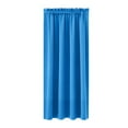 thumbnail image 1 of Blue Blackout Curtain Thermal Insulated Energy Saving Scandinavian Solid Color Silk Fabric for Bedroom Kitchen 38x54 Inches, 1 of 3