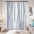 thumbnail image 1 of Blue Blackout Curtains for Bedroom/Living Room, Pinch Pleated Black Out Curtains, Abstract Art Gradient Minimalist Modern Texture Room Darkening Window Drapes with Hooks 2 Panels, 39"x70", 1 of 8