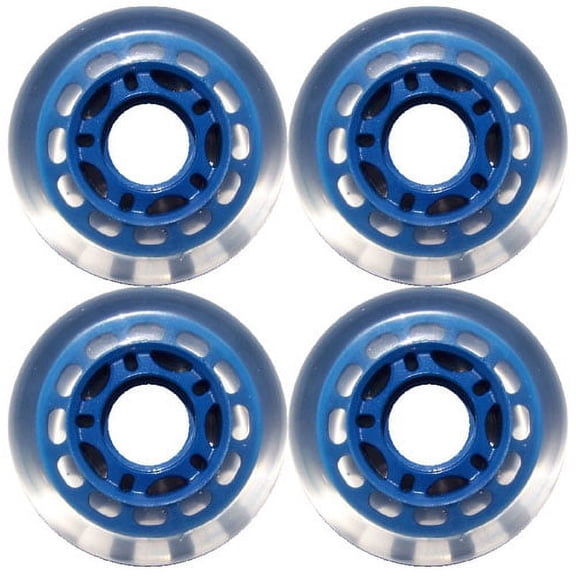 Blue Blank 72mm 78A Inline INDOOR Skate Wheels 4-Pack