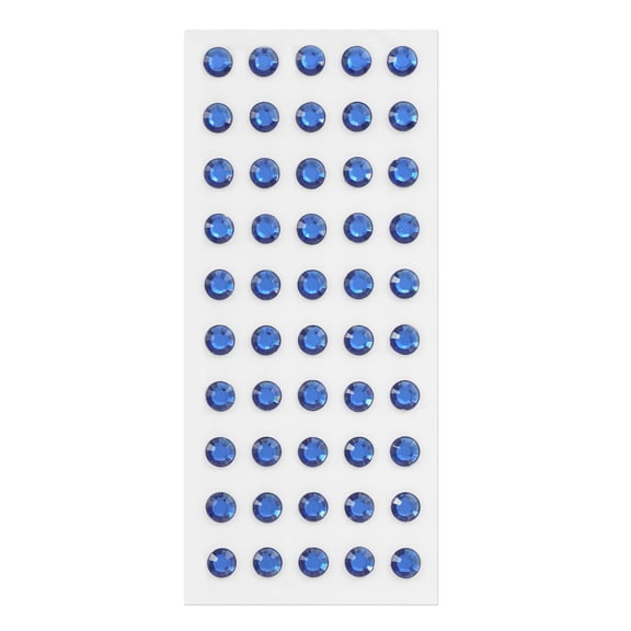 Recollections Blue Bling Stickers - 6mm Acrylic Adhesive Gems for Scrapbooking, Cards & DIY Crafts, 12 Packs