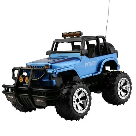 Blue Block Factory 1:16 Scale Remote Control Car Rc Jeep Monster Truck 2.4 Ghz High Speed Off Road Vehicle Rc Crawlers With Rechargeable Battery For Boys And Girls