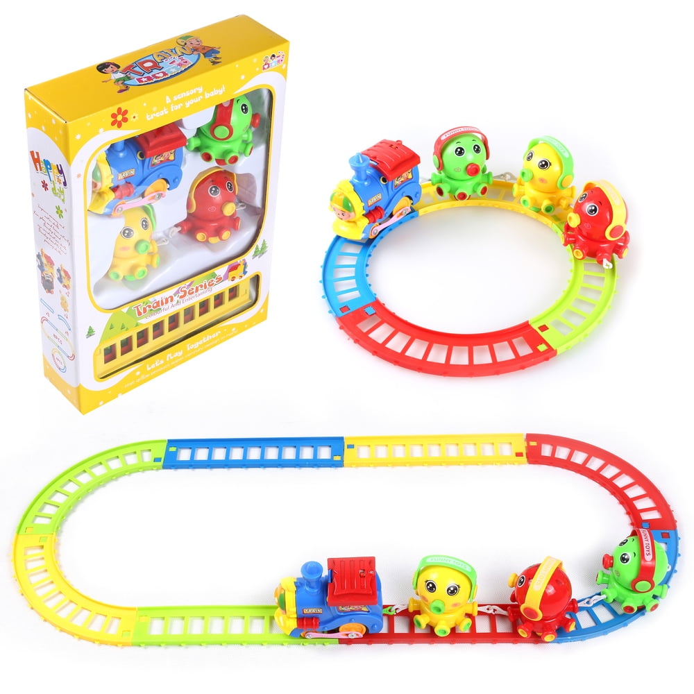 Blue Block Factory Easy Assemble Roller Coaster Battery Powered Play Train Set