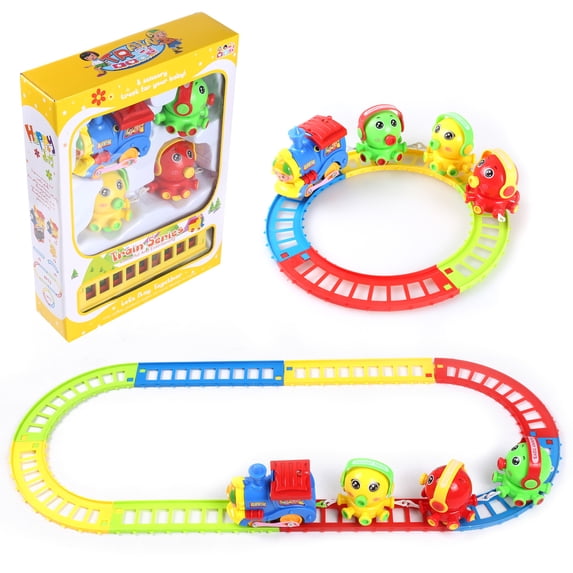 Blue Block Factory Easy Assemble Roller Coaster Battery Powered Play Train Set