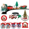 thumbnail image 1 of Blue Block Factory Ready to Play Holiday Christmas Train Battery Powered Model Train Set, 1 of 1