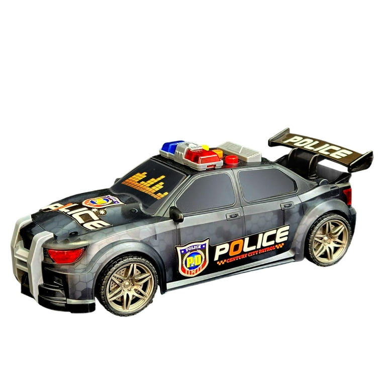 Blue Block Remote Control Police Car Toy - Truck with Lights