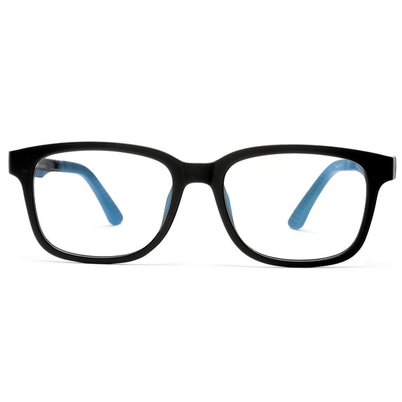 Blue Blockers Computer Screen Glasses Anti Glare and Anti Scratch Break Resistant High Flexibility TR90 Black - Black