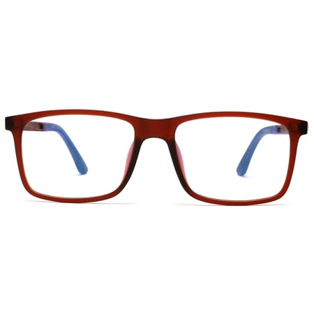 Blue Blockers Computer Screen Glasses Anti Glare and Anti Scratch Break Resistant High Flexibility TR90 Brown - Brown