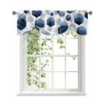 thumbnail image 1 of Blue Blocks Tie Up Valances Curtain, Adjustable Kitchen Modern Art Yellow Line Decor Valances for Windows Decor, Rod Pocket Short Curtains Set for Bedroom/Bathroom, 42"x12", 1 of 8