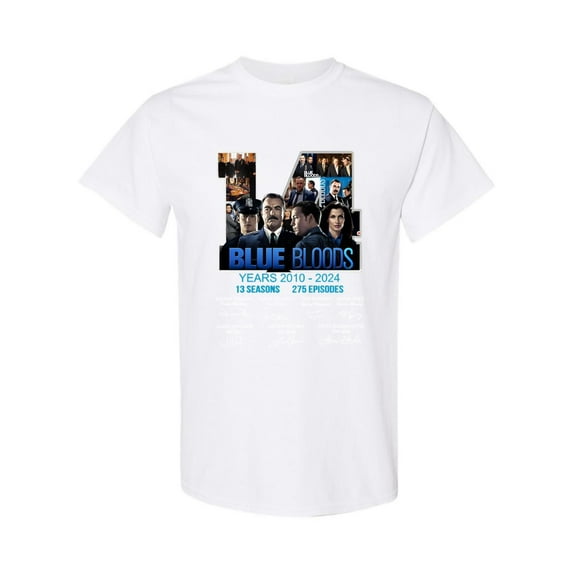 Blue Bloods T-Shirt 14 Years Cast Tribute 2010–2024 Edition, for men & women, up to size 5XL
