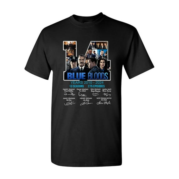 Blue Bloods T-Shirt 14 Years Cast Tribute 2010–2024 Edition, for men & women, up to size 5XL