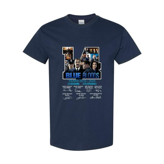 Blue Bloods T-Shirt 14 Years Cast Tribute 2010–2024 Edition, for men & women, up to size 5XL