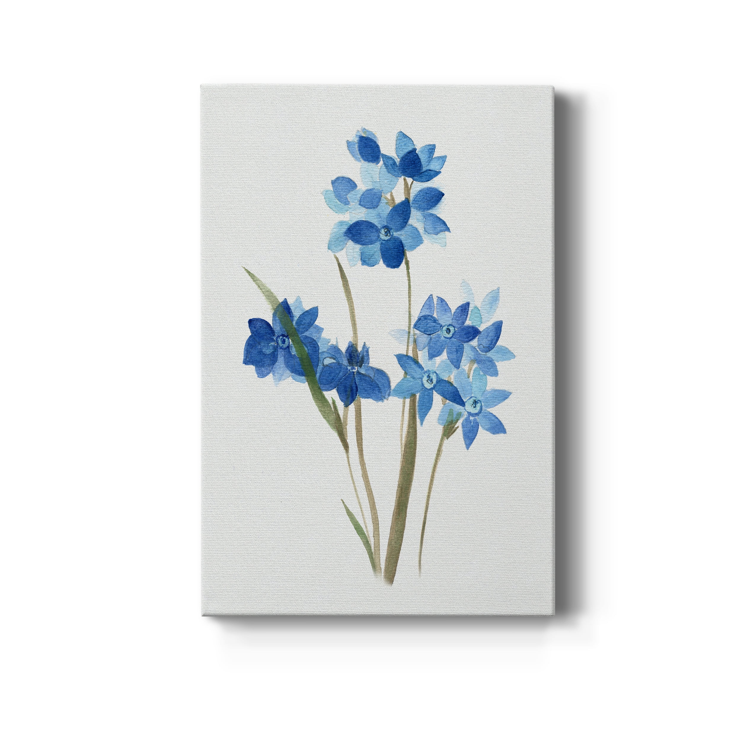 Blue Blossom Botanical I Premium Gallery Wrapped Canvas - Ready to Hang - 12 x 18