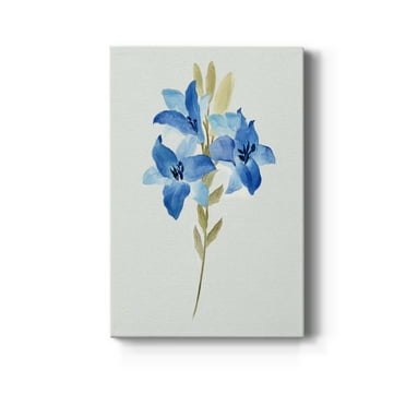 Blue Blossom Botanical III Premium Gallery Wrapped Canvas - Ready to Hang - 8 x 12