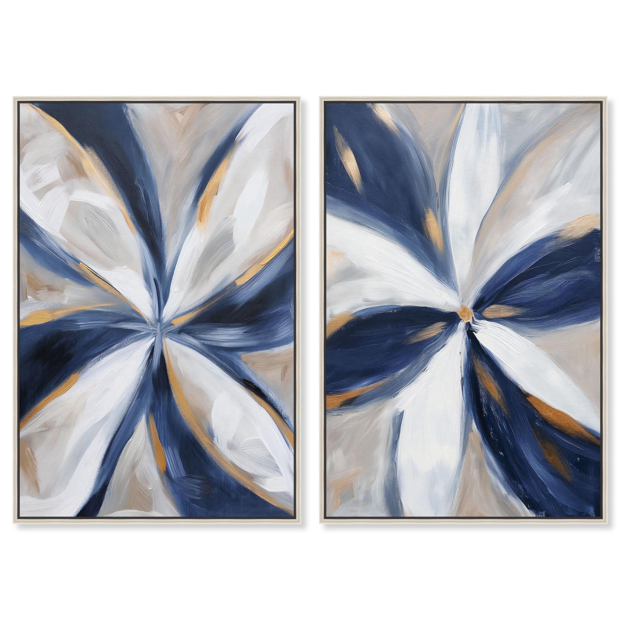 Blue Blossom Set Canvas Set of 2 Luxe Abstract Sets by Art Remedy ...