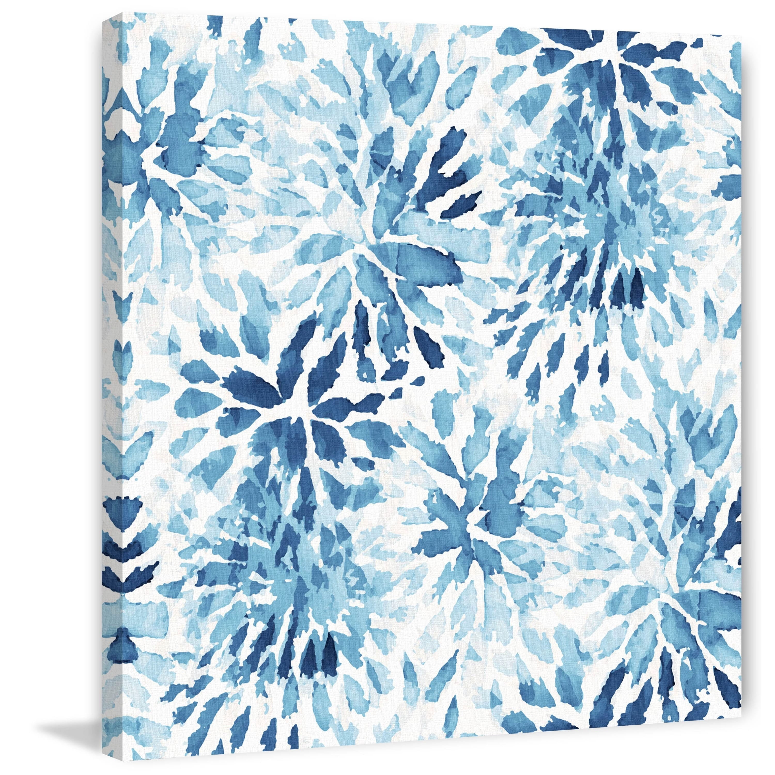 "Blue Blossoms" Painting Print on Wrapped Canvas