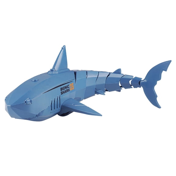 Blue Blue 2.4Ghz Remote Control Shark Rc Toy Swimming Simulation Fish With Rocking Action Rechargeable Kids Toy