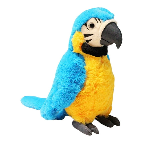 Blue Blue 25Cm Plush Parrot Stuffed Animal For Home Decor Soft Cuddly Toy For Children